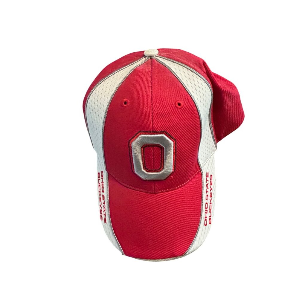 Ohio State Buckeyes 47 Brand Red & White Mesh Baseball Cap Adjustable Vintage St